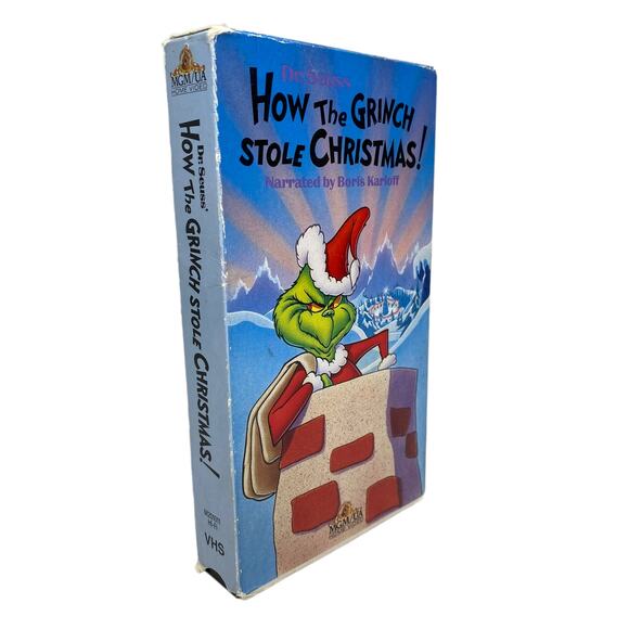 Dr. Seuss How The Grinch Stole Christmas VHS Narrated by Boris Karioff - Picture 6 of 6
